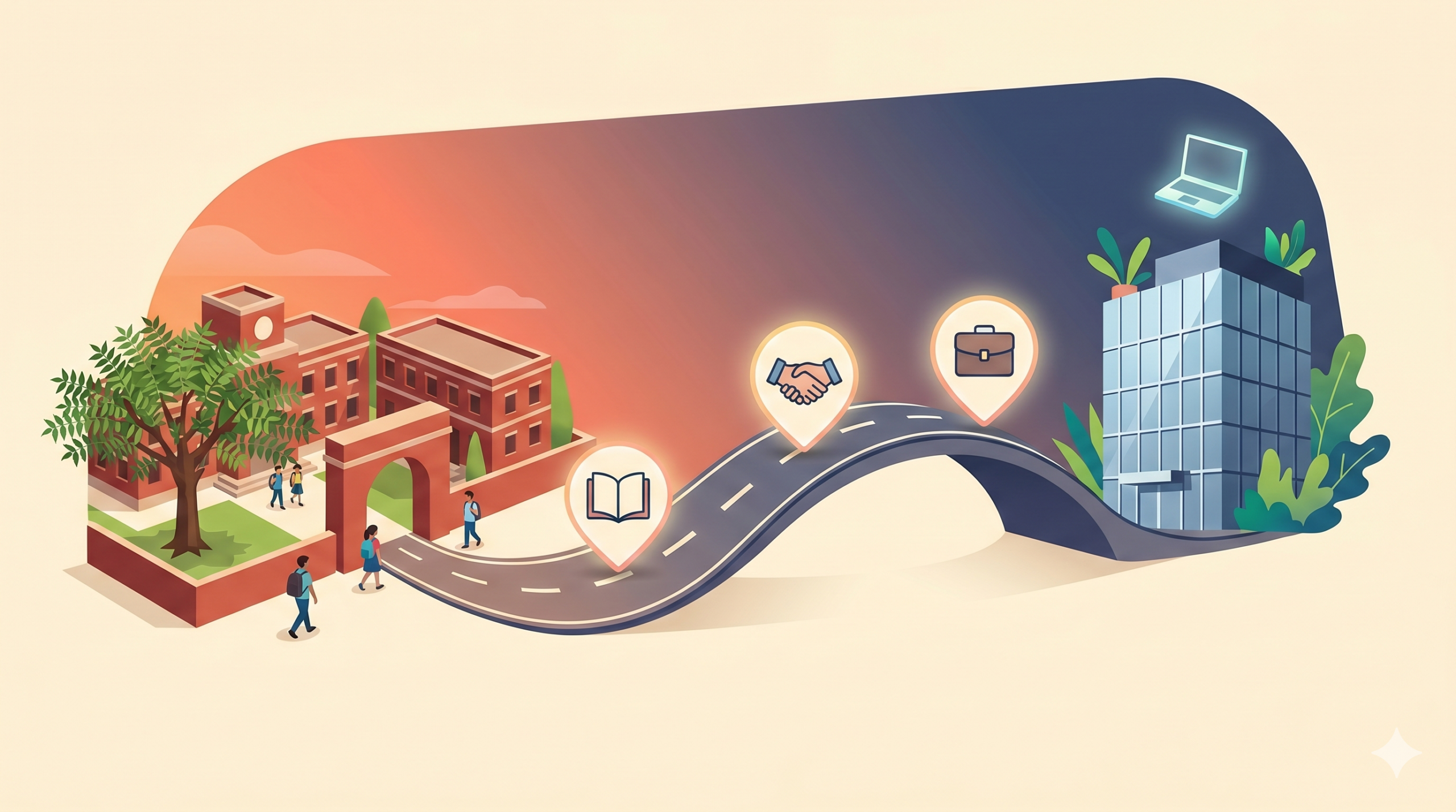 Campus to Corporate — The Real Distance Campus to corporate transition for Indian graduates building employability skills before their first job