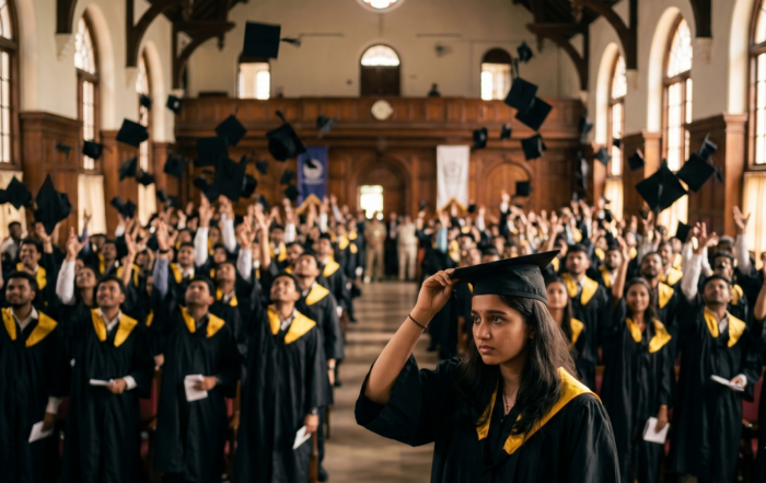 Indian graduates at convocation facing the country's employability skills gap in 2026
