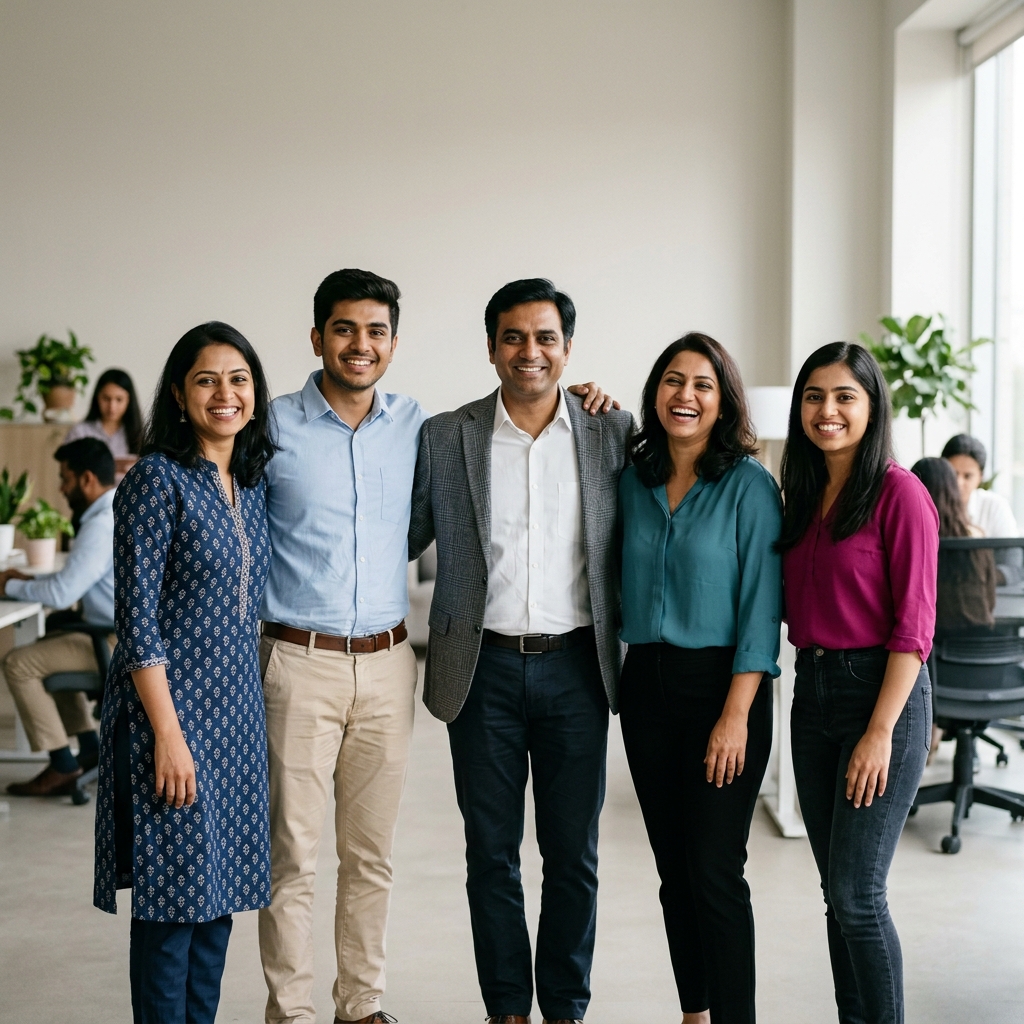 Diverse team celebrating successful hiring outcomes